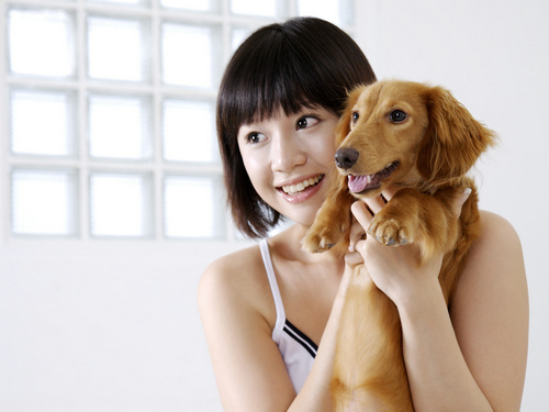She has a dog. Have a Dog. She don't have Dog. Miss Dog pics.